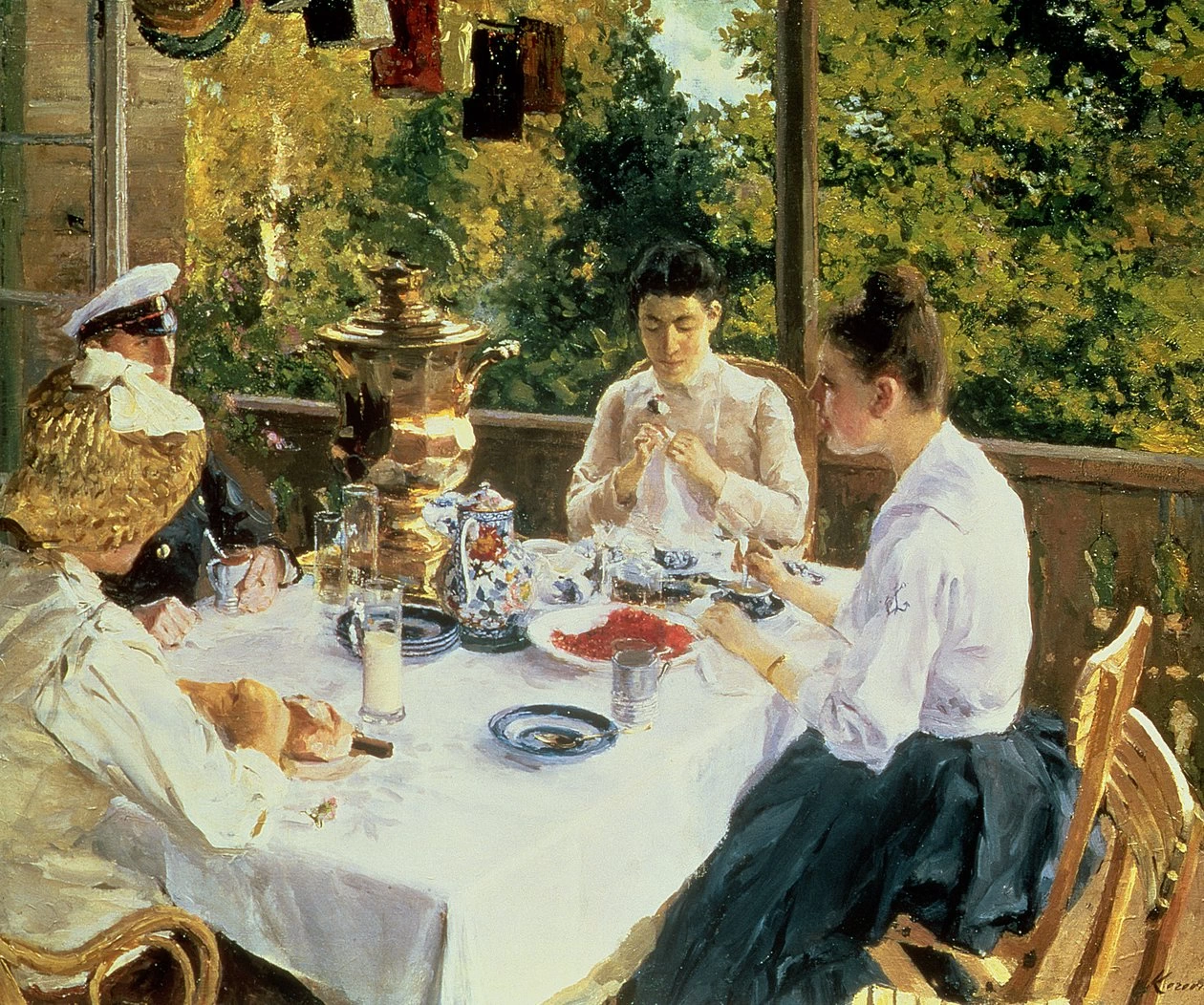Konstantin Korovin - Al tavolo da tè, 1888, Polenovo (Polenov Museum), Polenovo